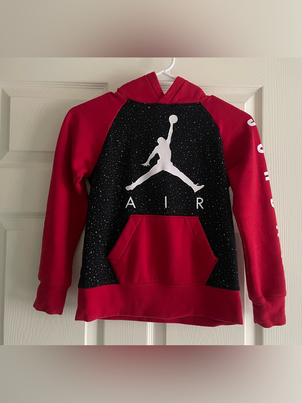 Jordan Kids Red & Black Speckled AIR Pullover Hoodie